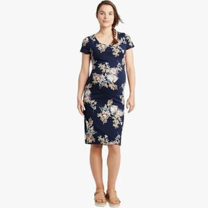 Isabel Maternity by Ingrid & Isabel Floral Navy Dress